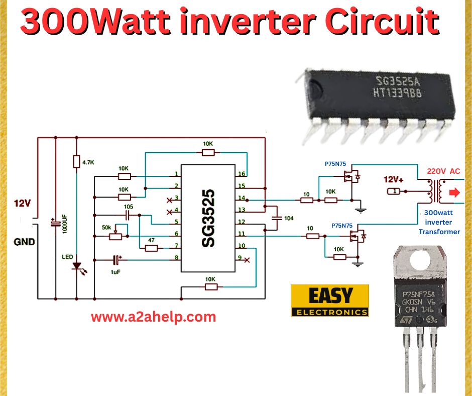 How to Build a 300W Inverter Circuit Using the SG3525 IC: A Step-by-Step Guide