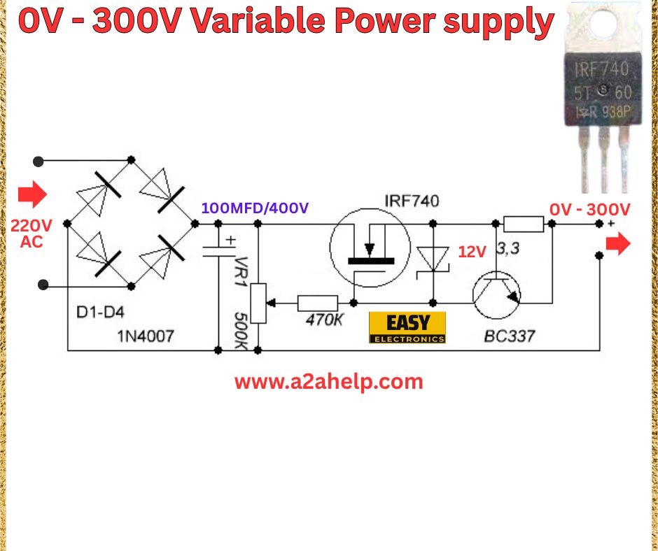 0V-300V variable power supply
