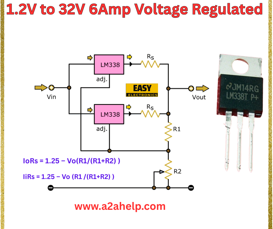 1.2V to 32V 6A regulated power supply