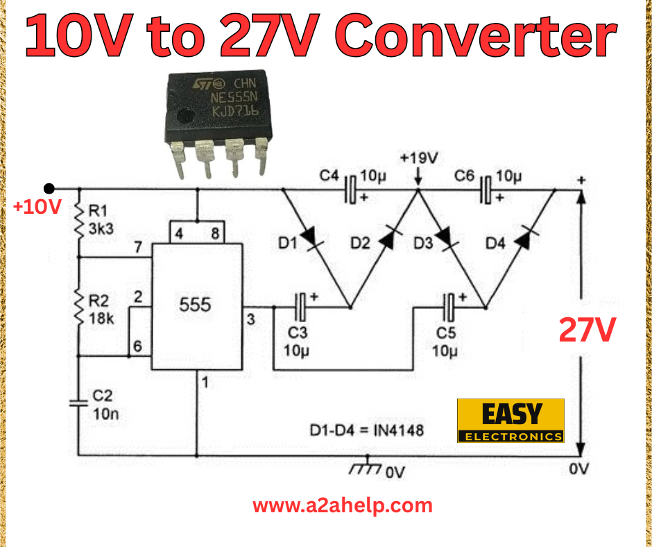 10V to 27V converter circuit