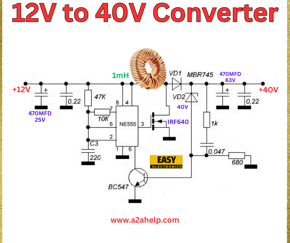 12V to 40V converter