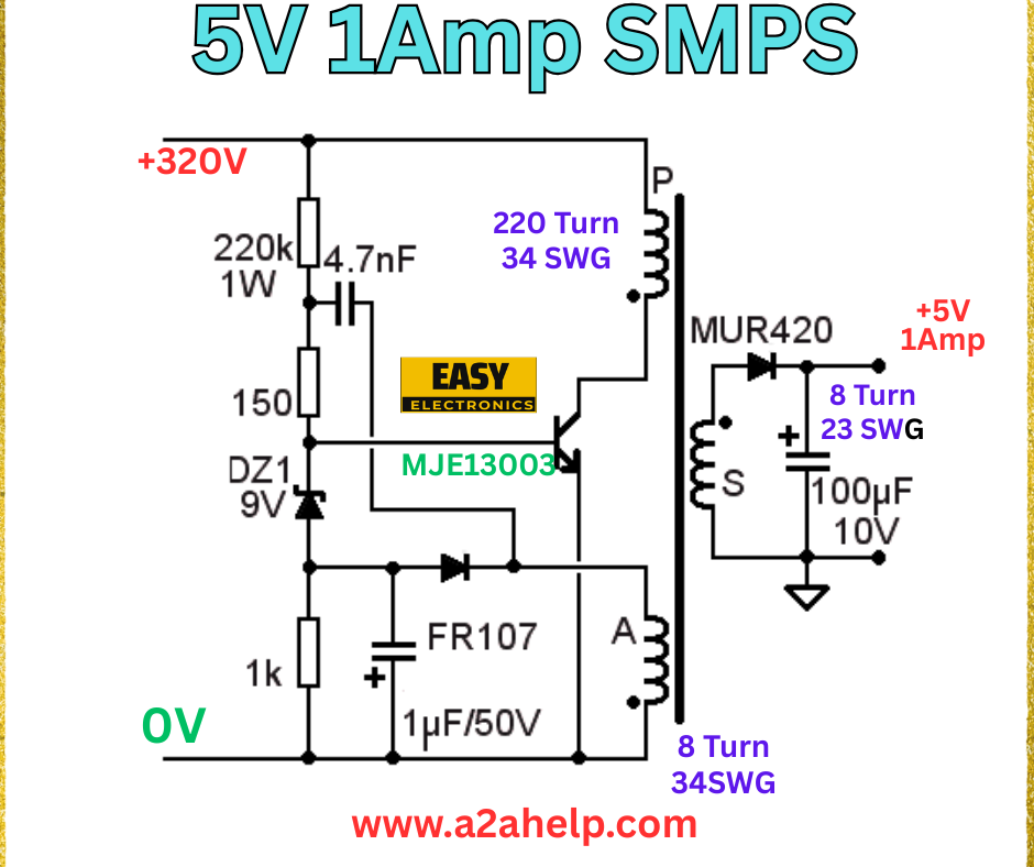 5V 1Amp SMPS