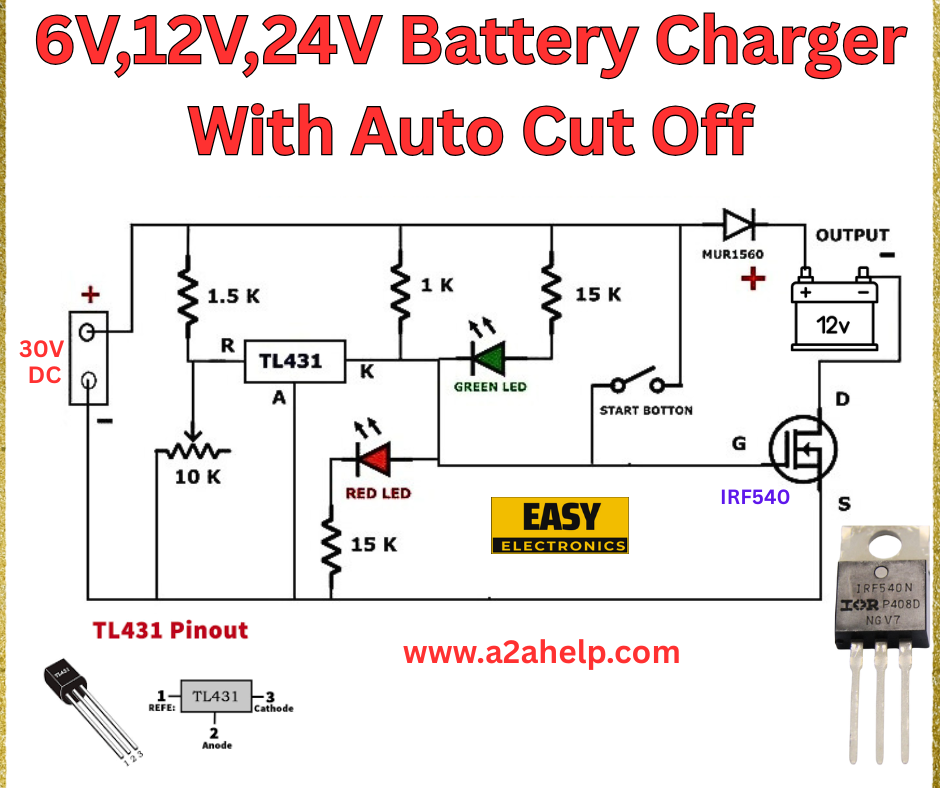 Battery Charger with Auto Cut-Off