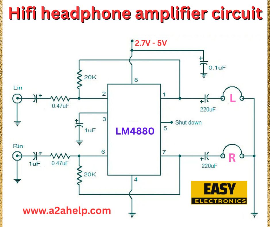 Hi-Fi headphone amplifier circuit