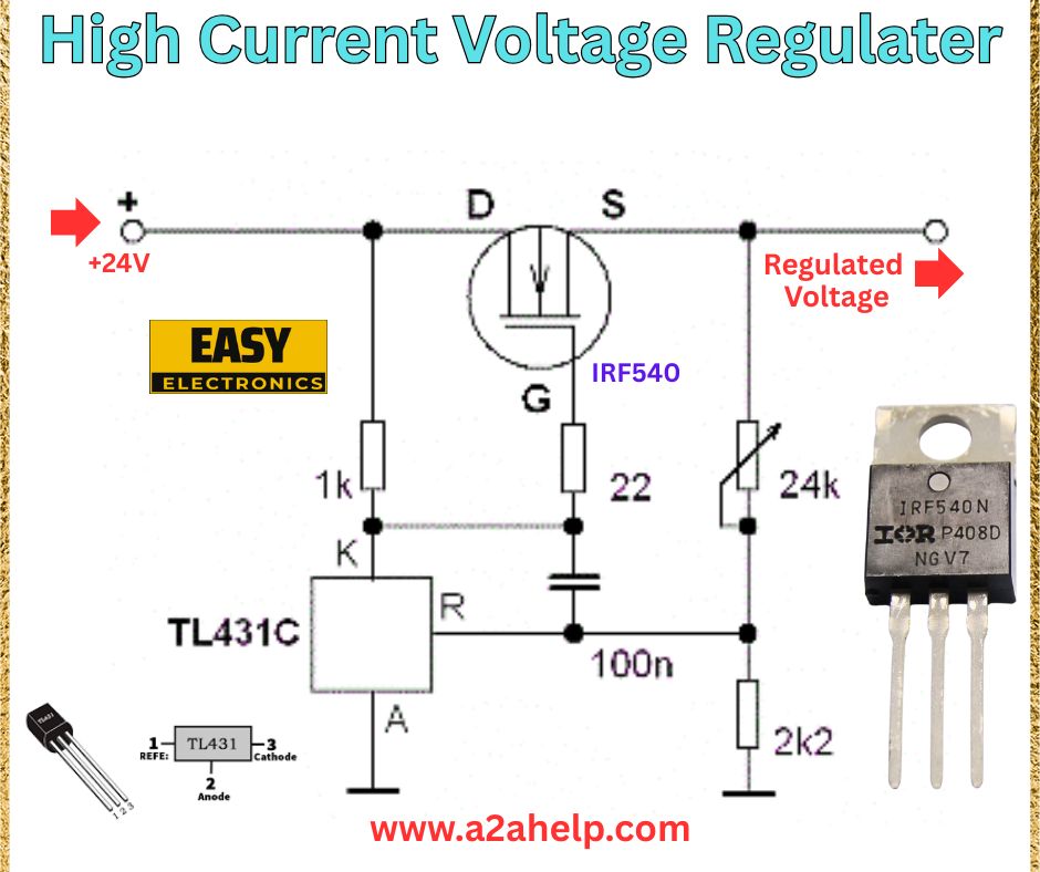 high current voltage regulator circuit