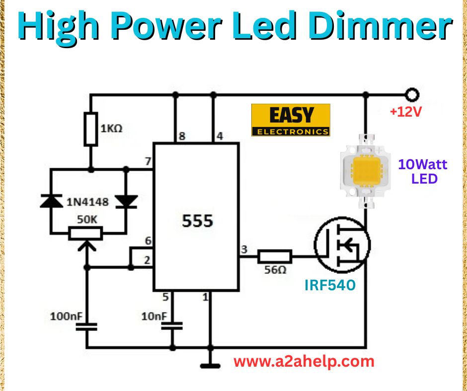 High Power LED Dimmer Circuit