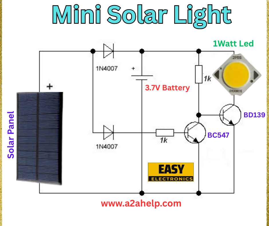 Mini solar light circuit