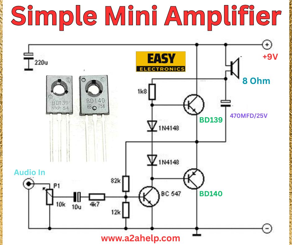 simple mini amplifier circuit