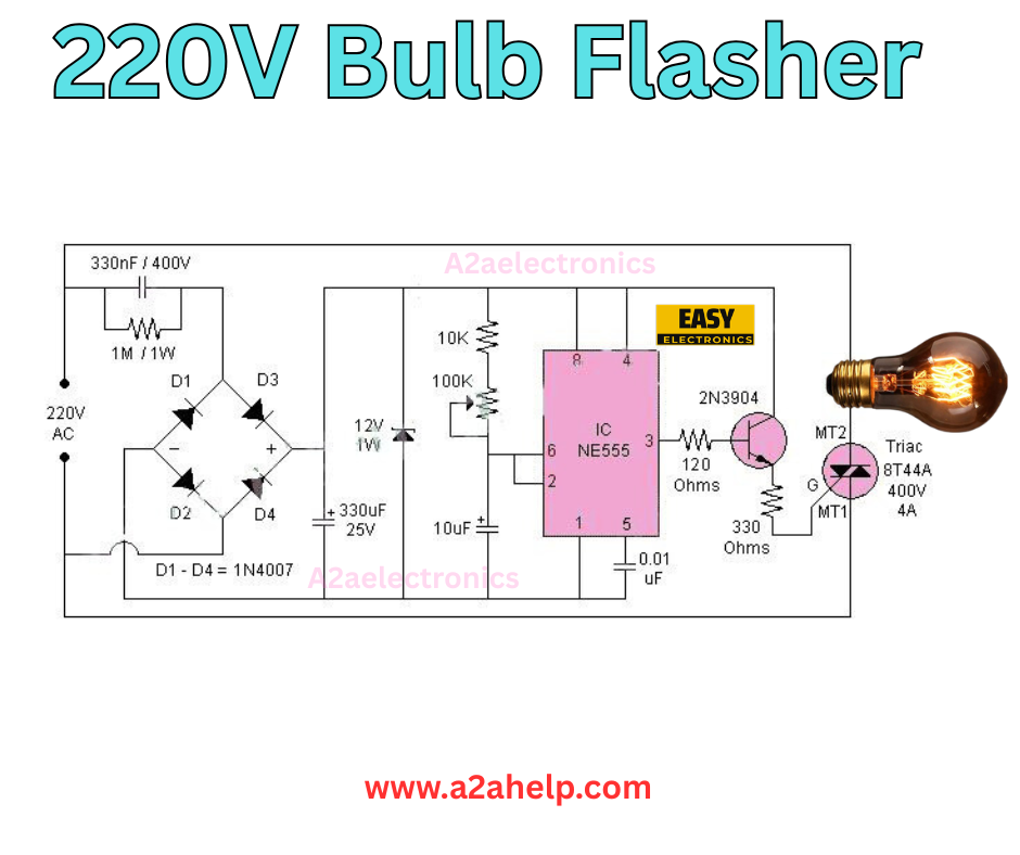 220V Bulb Flasher Circuit