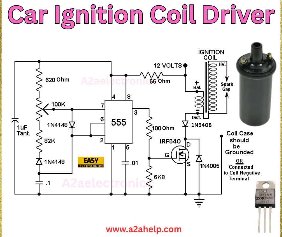 Car ignition coil driver circuit