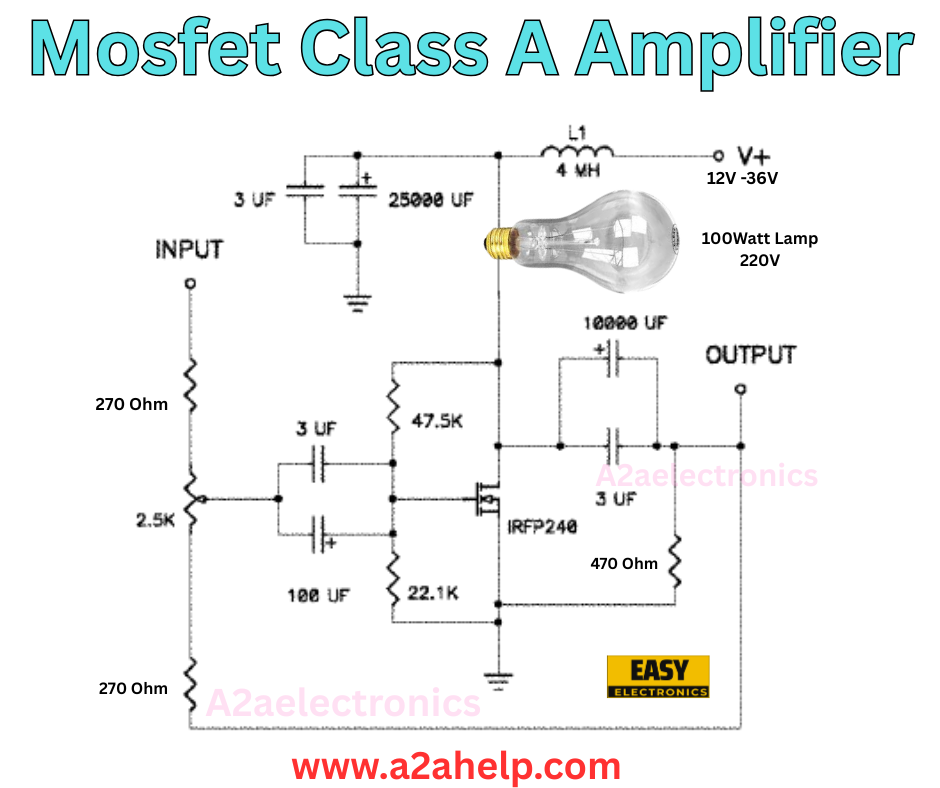 MOSFET Class A Amplifier Circuit