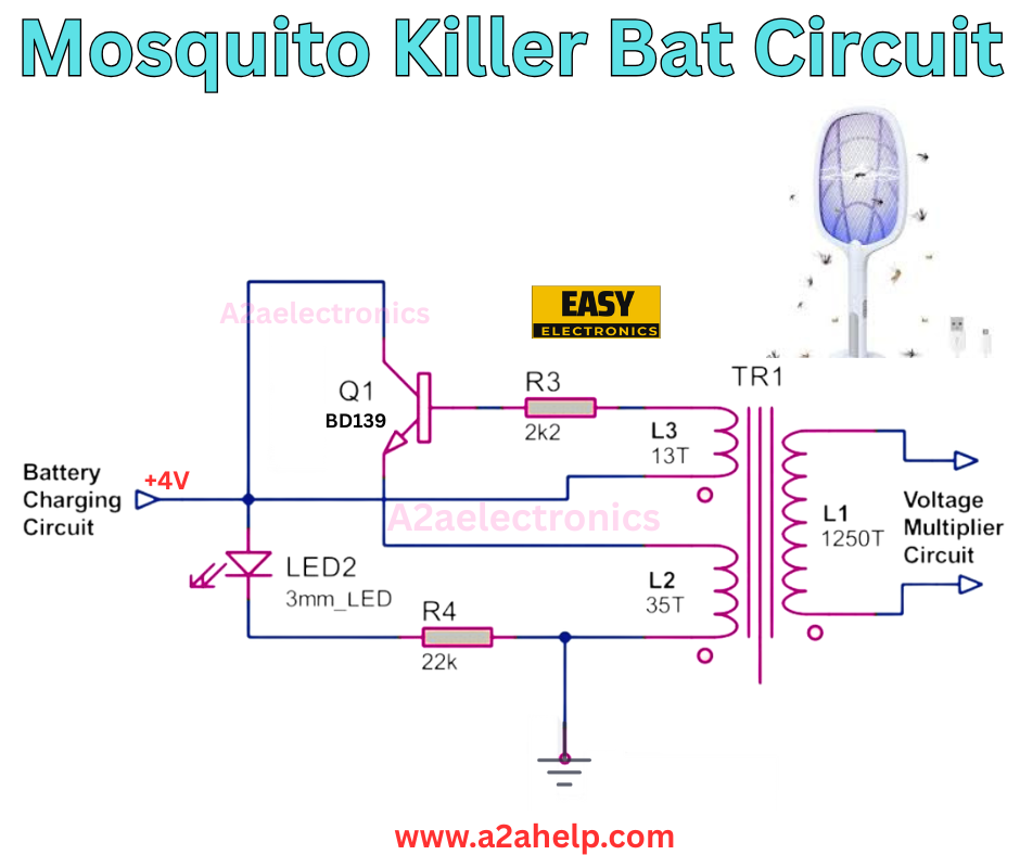 Mosquito Killer Bat Circuit