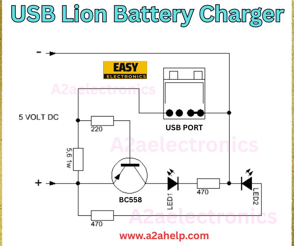 USB Li-ion Battery Charger Circuit
