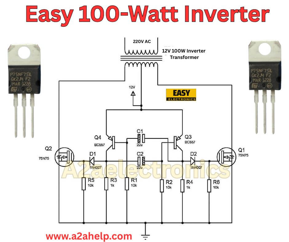 Easy 100-Watt Inverter circuit