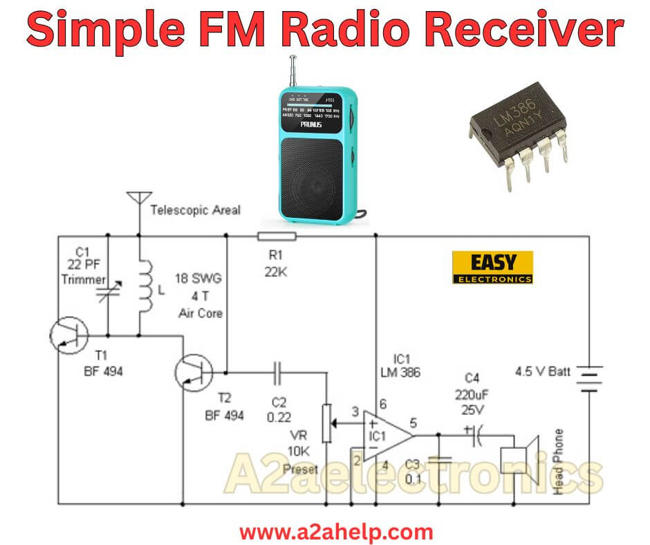 Simple FM Radio Receiver circuit