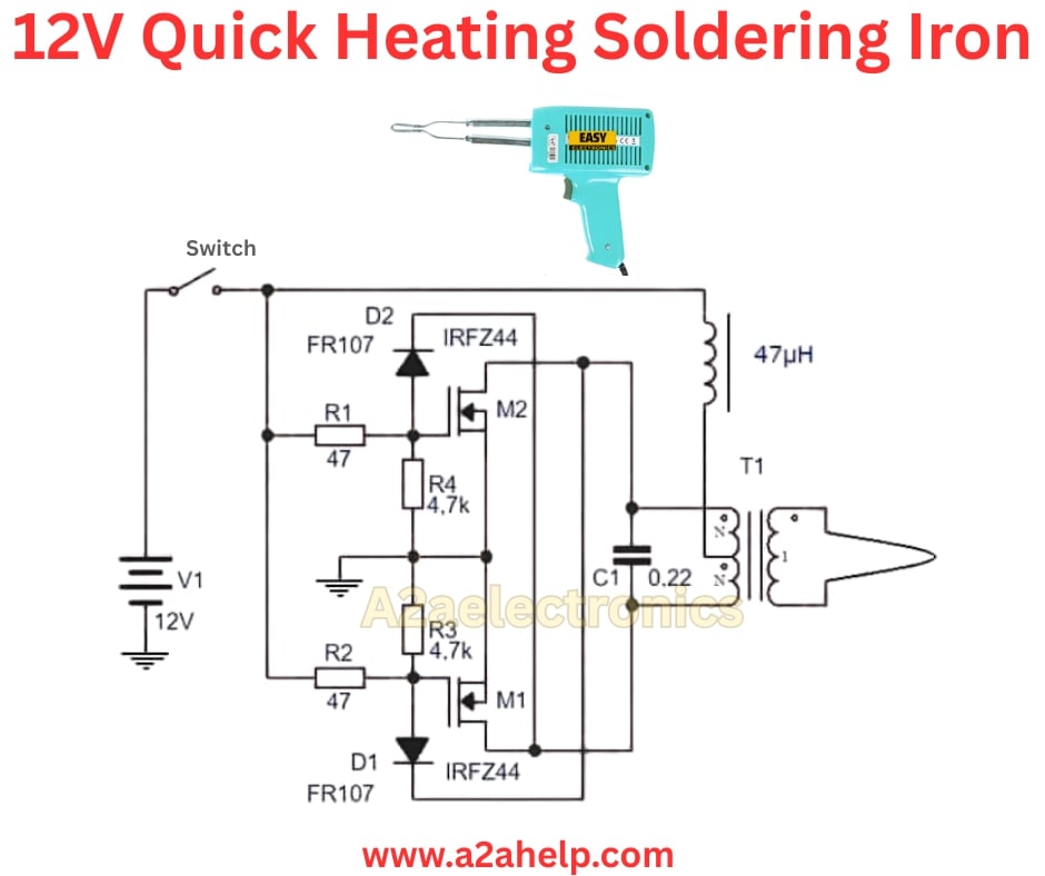 12V Quick Heating Soldering Iron