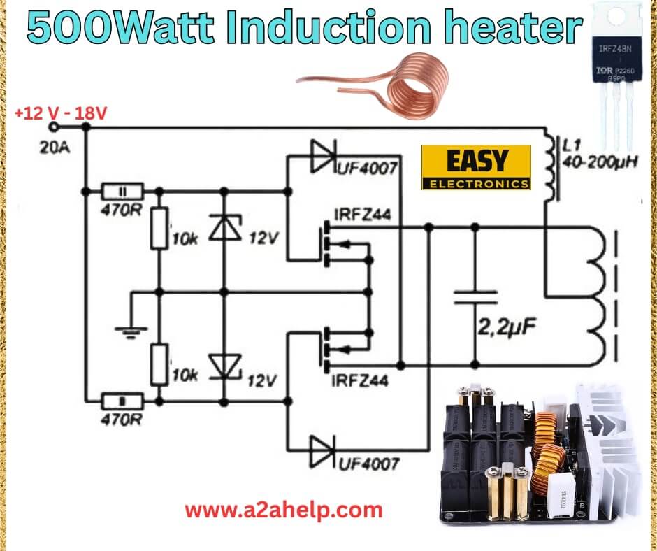 500W Induction Heater Circuit