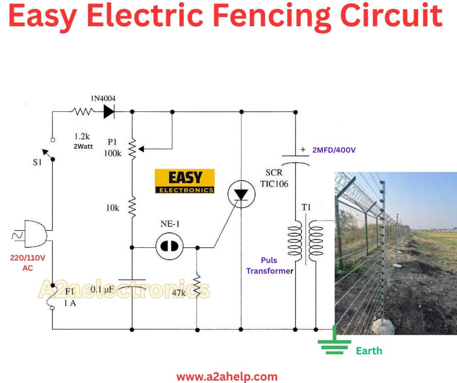 Easy Electric Fencing Circuit