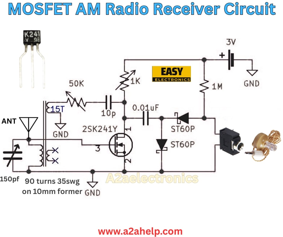 MOSFET AM Radio Receiver Circuit