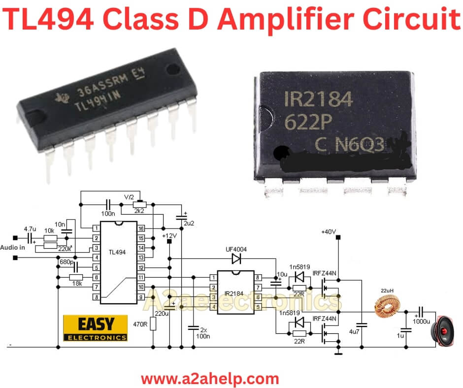 TL494 Class D Amplifier Circuit