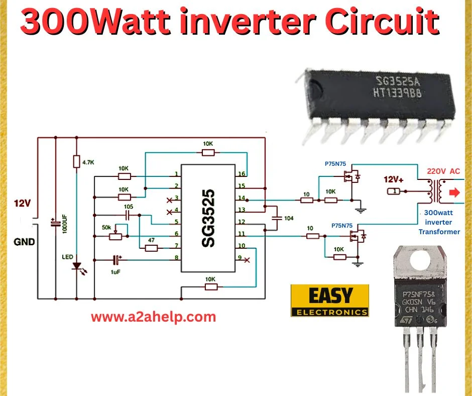 How to Build a 300W Inverter Circuit Using the SG3525 IC: A Step-by-Step Guide