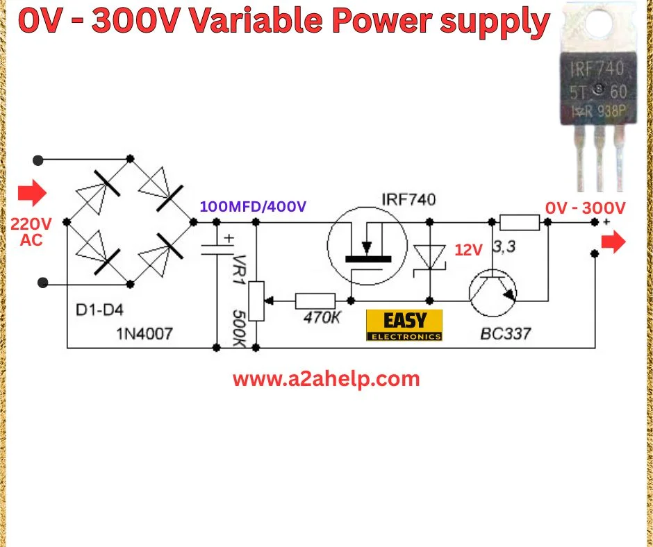 0V-300V variable power supply