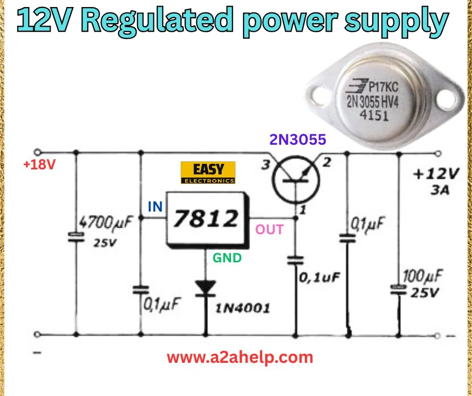 12V 3A regulated power supply