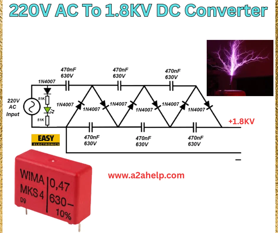 220V AC to 1.8kV DC Converter