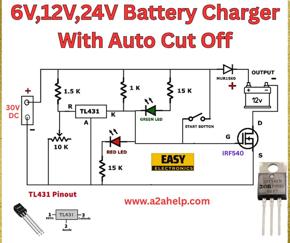 Battery Charger with Auto Cut-Off