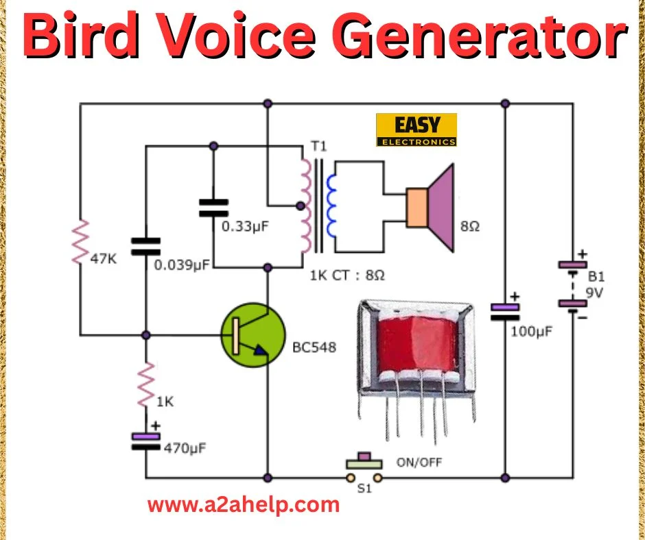 Bird voice generator circuit