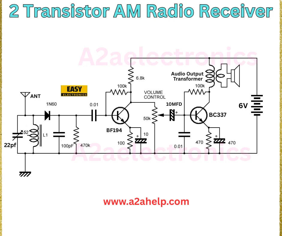 2 Transistor AM Radio Receiver