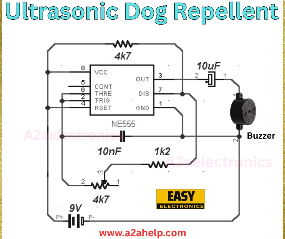Ultrasonic Dog Repellent Circuit