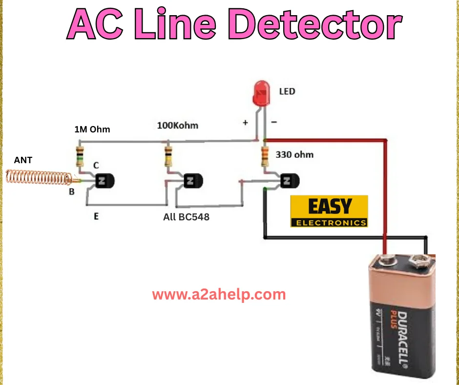 AC Line Detector Circuit Using BC548