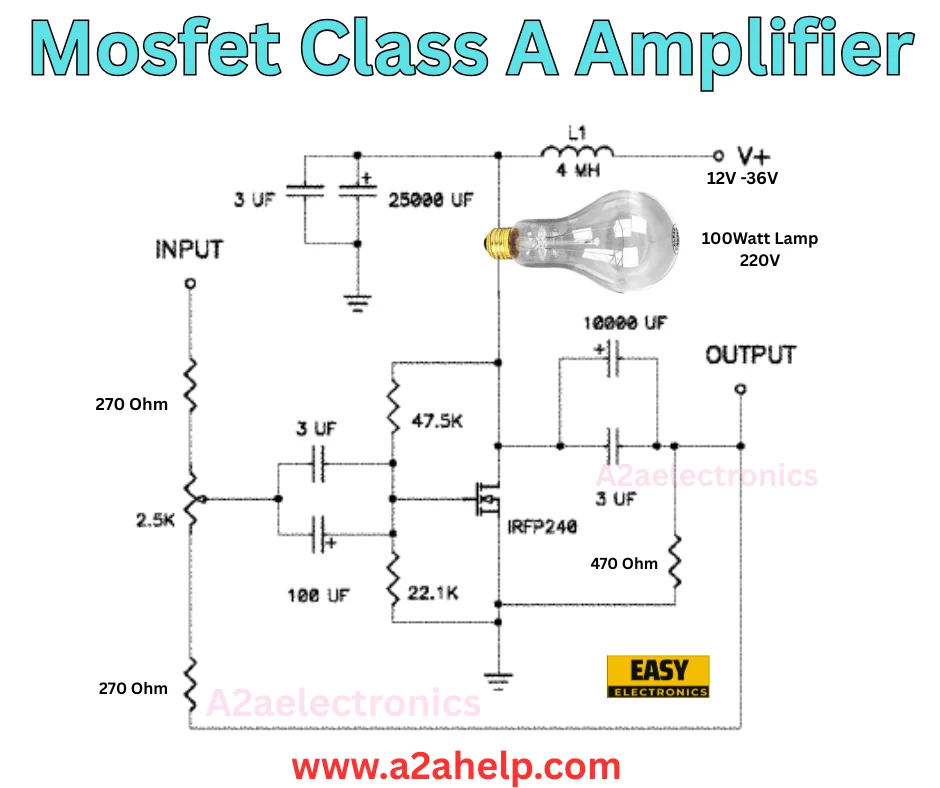 MOSFET Class A Amplifier Circuit