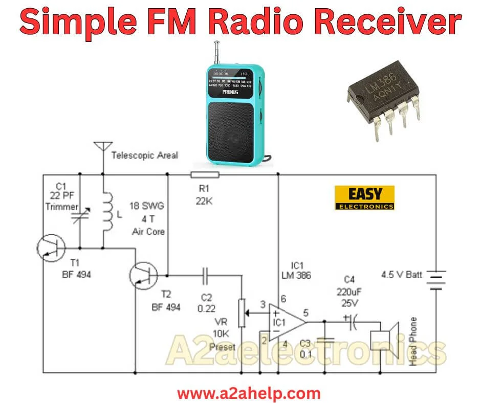Simple FM Radio Receiver circuit