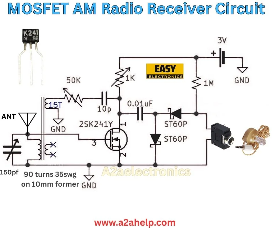 MOSFET AM Radio Receiver Circuit