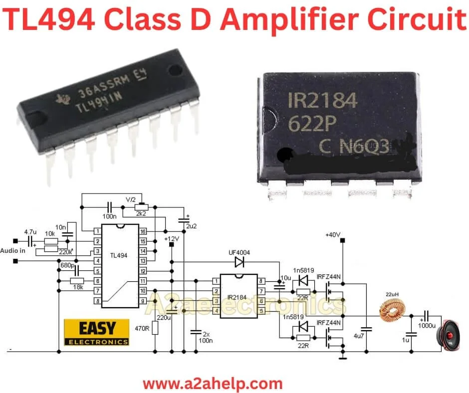 TL494 Class D Amplifier Circuit: 500W DIY Guide, Components & Build