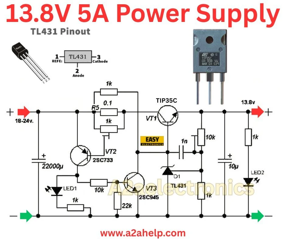 13.8V 5A Power Supply for Ham Radio and Electronics Projects